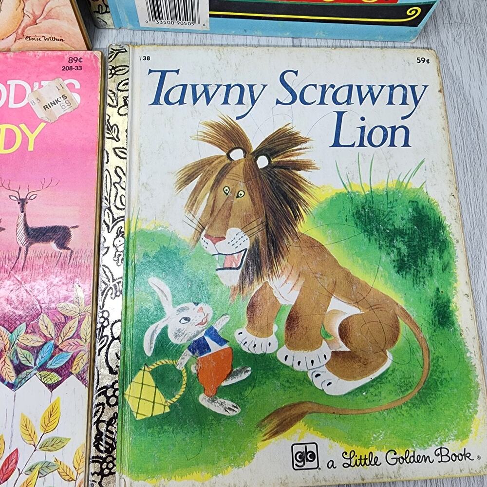 Lot Of 6 Little Golden Books Vintage: New Baby Word Book Circus In Town Animals - Picture 7 of 13